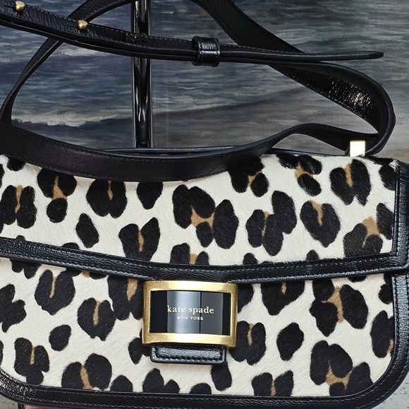 Kate Spade Katy Leopard CalfHair Medium Convertiable Shoulder Bag - Picture 5 of 16